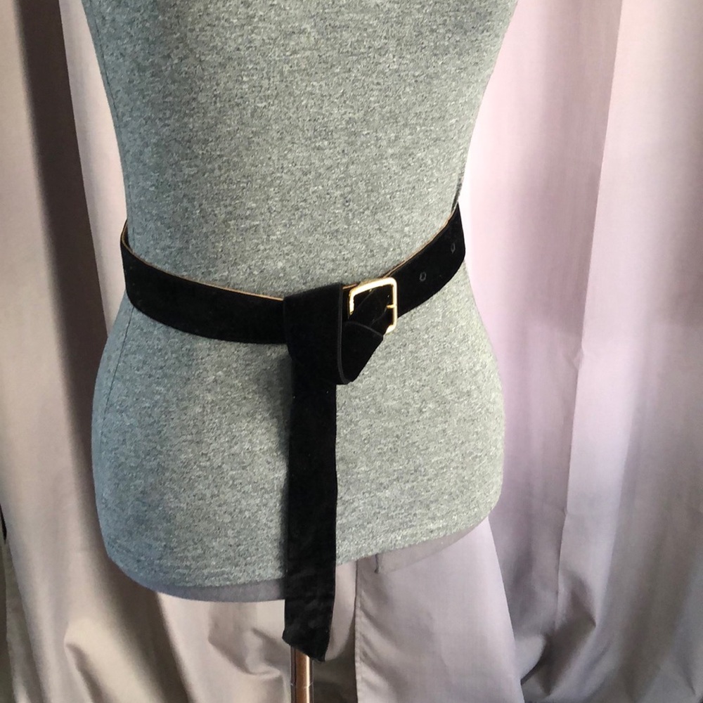 Louis Vuitton black velvet belt